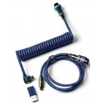 Keychron Cab-8 優質盤繞 USB-C 線 (Angled/彩藍色)